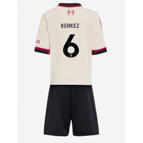 Liverpool Milos Kerkez #6 Bortaställ Barn 2025-26 Kortärmad (+ Korta byxor)